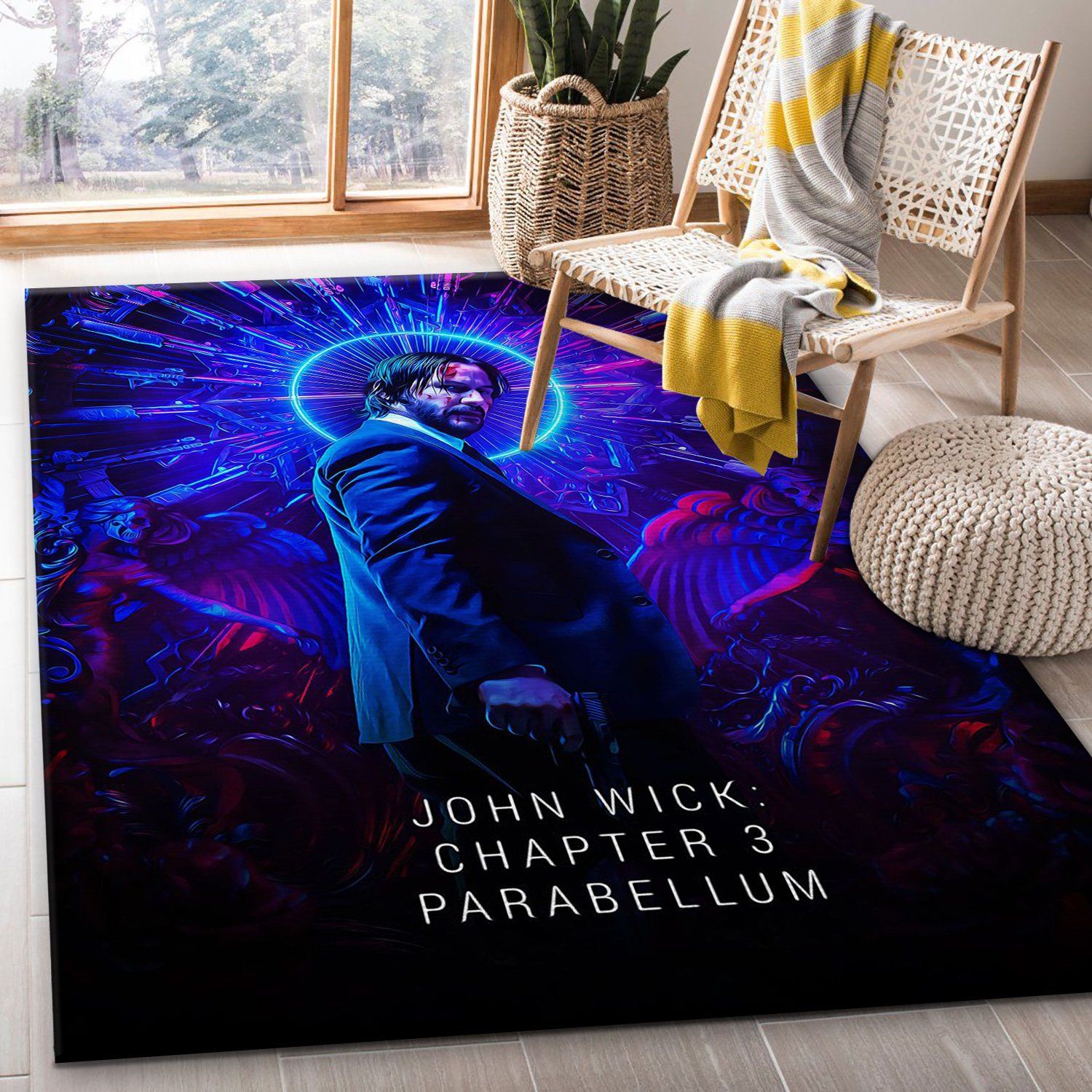 John Wick Chapter 3 2019 Area Rug Art Painting Movie Rugs Home US Decor