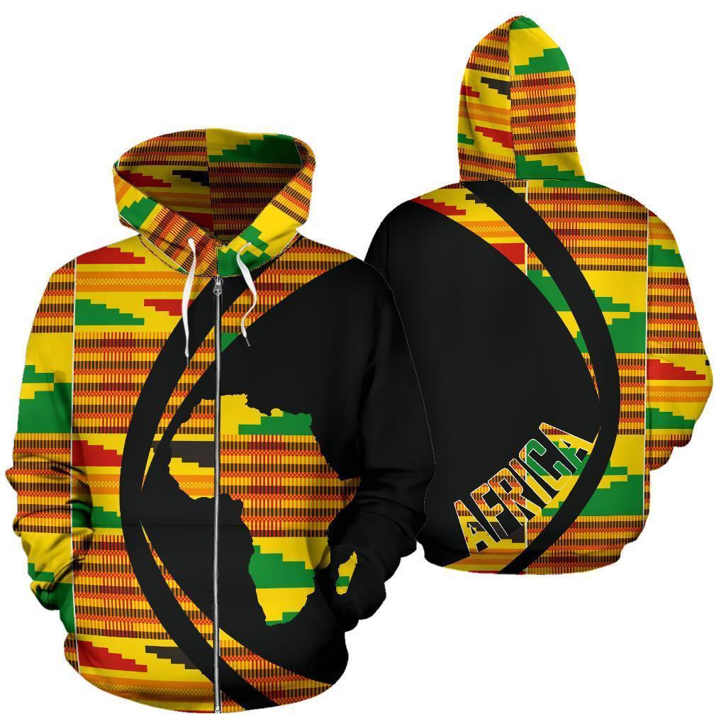 Greek Life Hoodie – Circle Kente Light Adwinasa Zip Hoodie