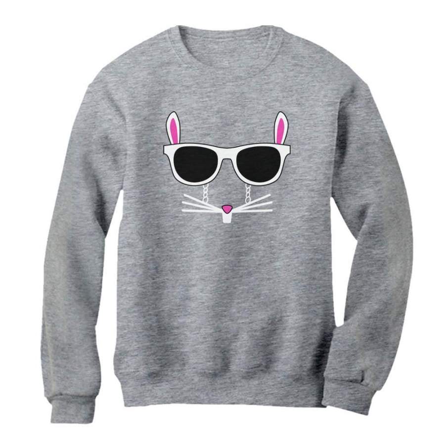 Easter Bunny – Cool Glasses Rabbit Face Sweatshirt