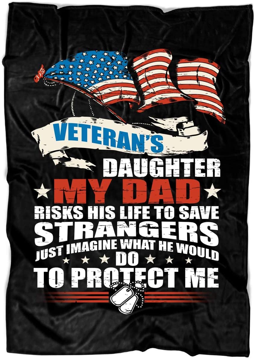 Veteran’s Daughter Fleece Blanket Print 3D, Unisex, Kid, Adult