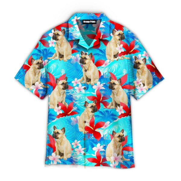 French Bulldog Happy With Summer Beach Pattern Hawaii Shirt For Men Women Ha5137