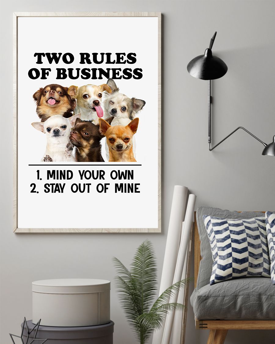 Chihuahua Two Rules Of Dog Mom Canvas And Poster | Wall Decor Visual Art | Mother’S Day Gift