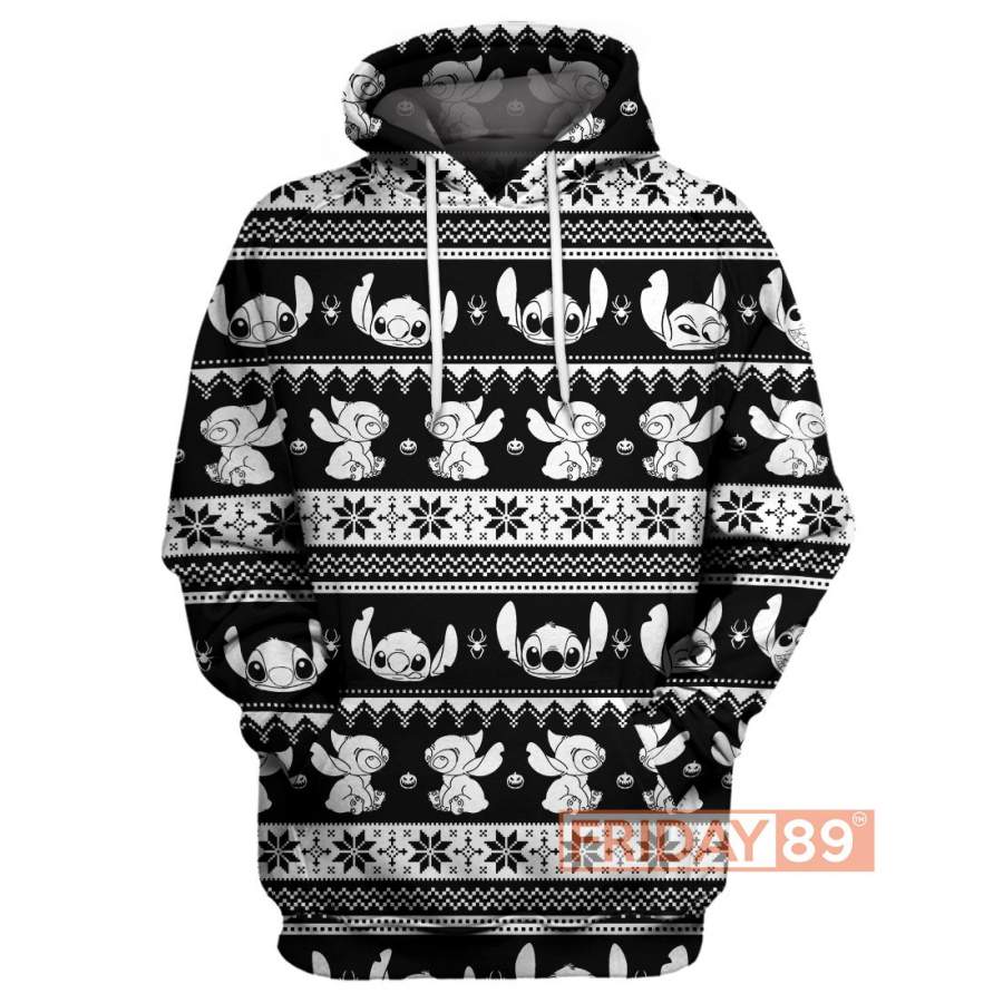 Stitch Christmas Patterned Hoodie