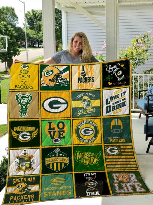 Green Bay Packers Blanket Quilt V4 B93