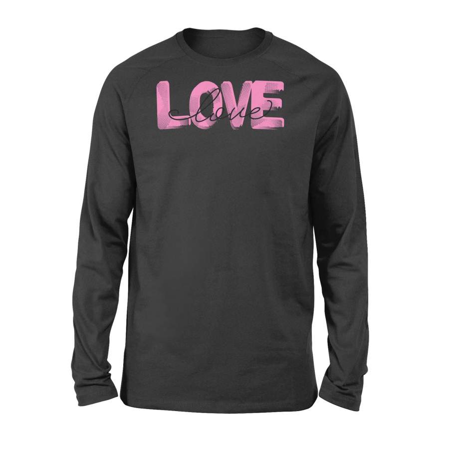 Love Love Pink Romantic Couple Valentine Gift Long Sleeve