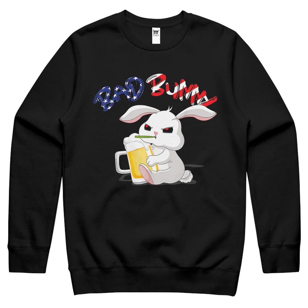 4Th July Shirts, Fourth Of July Crewneck Sweatshirt, 4Th Of July Crewneck Sweatshirt, Marijuana 4Th Of July Bad Bunny Beer Drinking Crewneck Sweatshirt