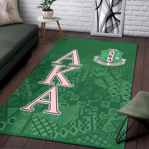 Alpha Kappa Alpha Sorority Black Roots Rectangle Rug