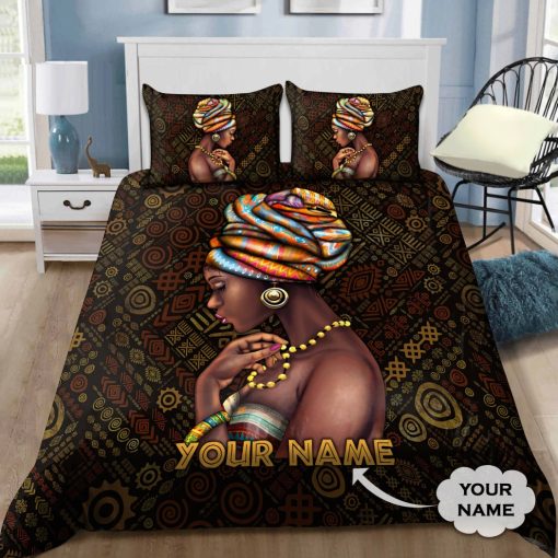 Africa African Black Girl Personalized 3D Bedding Set