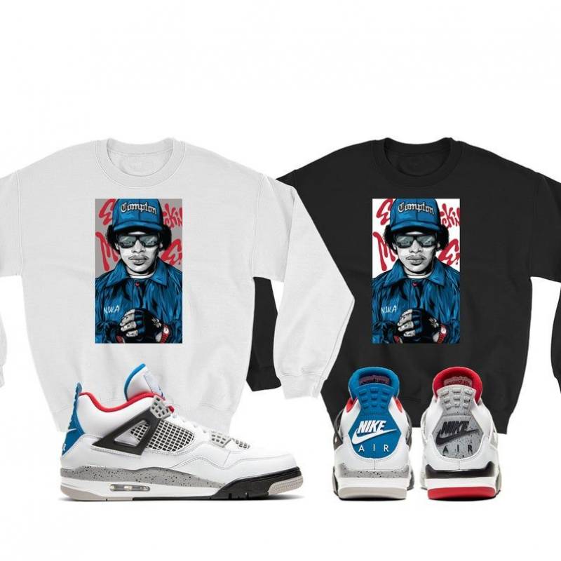 Eazy E Air Sneakers Jordan 4 What The Sweatshirt Adult Youth - Micalshop