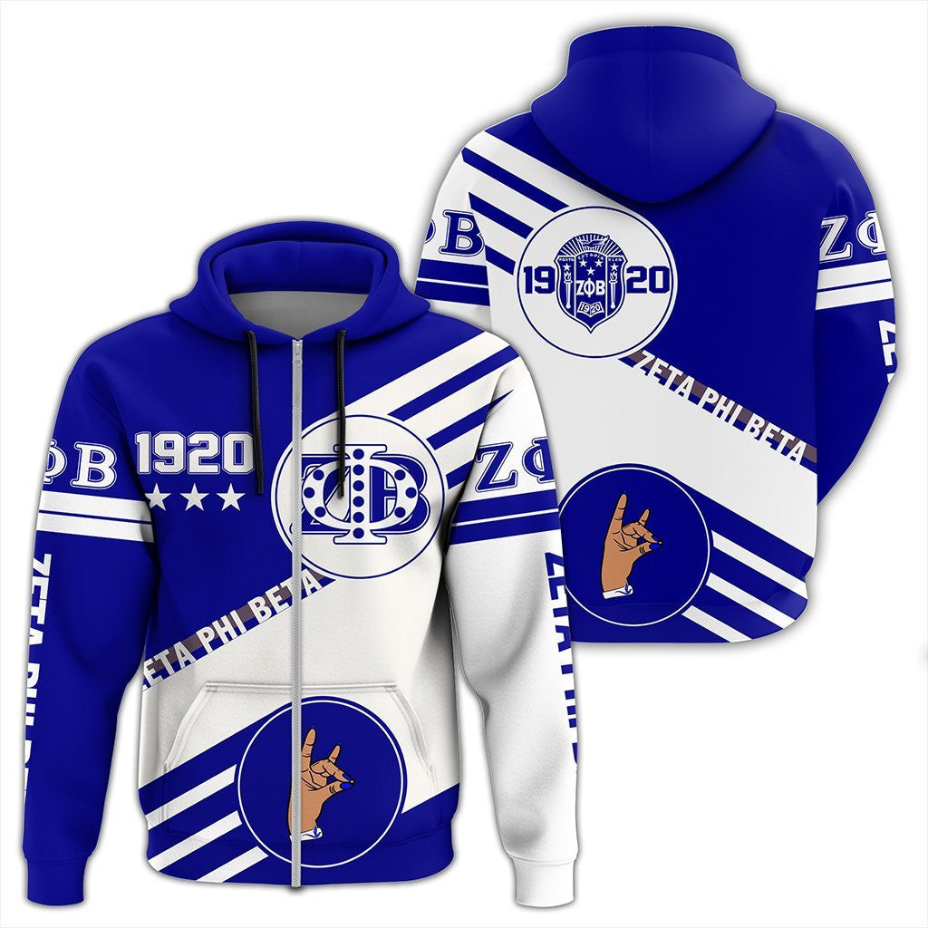 Sorority Hoodie – Zeta Phi Beta Swift Balls Zip Hoodie