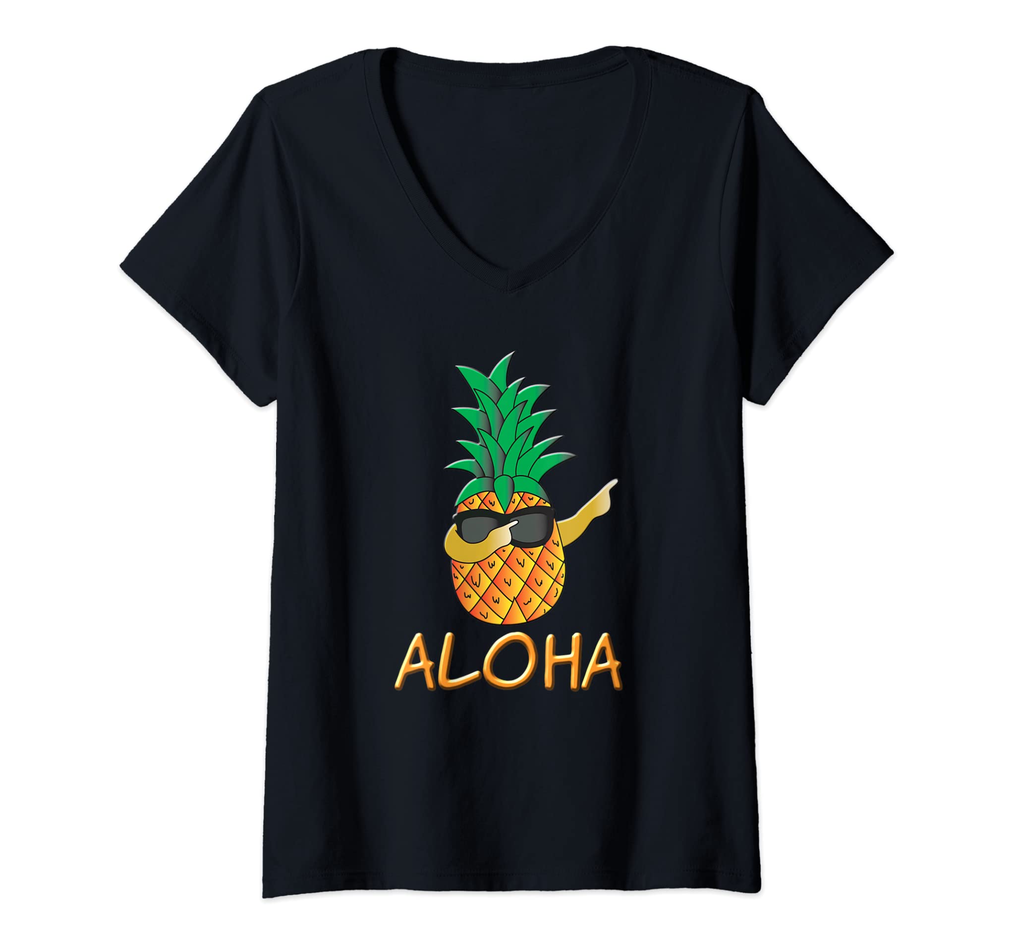 Womens Pineapple Fruit Aloha Beaches Hawaii – Surf T-Shirt new V-Neck T-Shirt