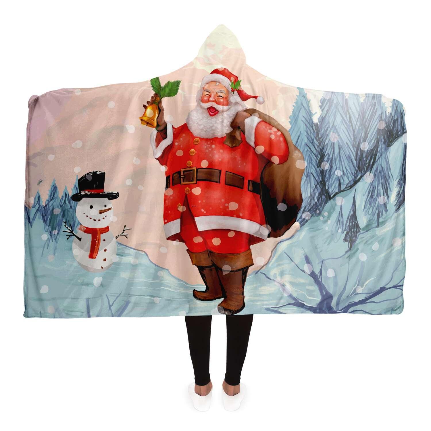 Christmas Blanket Hoodie – Winter Gift For Christmas, Cozy Blanket For Friends And Family, Christmas Movie Watching Blanket Soft