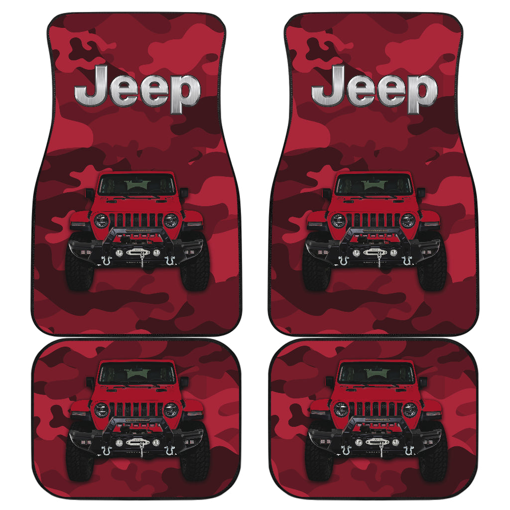 Red Jeep Camouflage Car Floor Mats Car Accessories