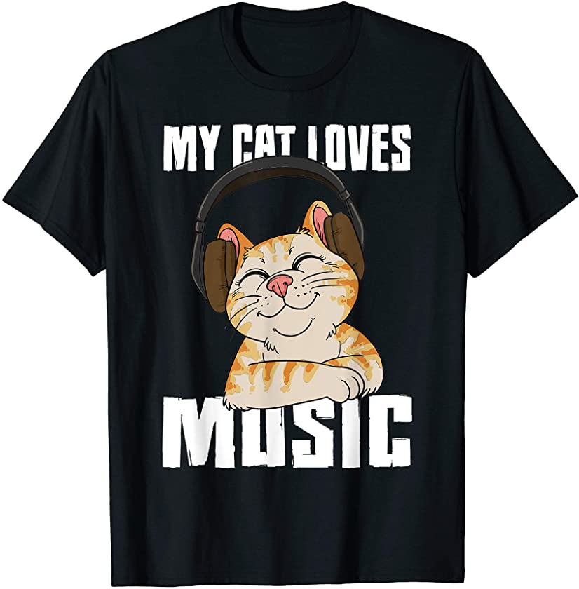 My Cat Loves Music Kitten Pet Owner T-Shirt