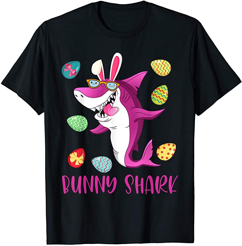 Bunny Shark Funny Happy Easter Shark Lover Kids Gifts T-Shirt