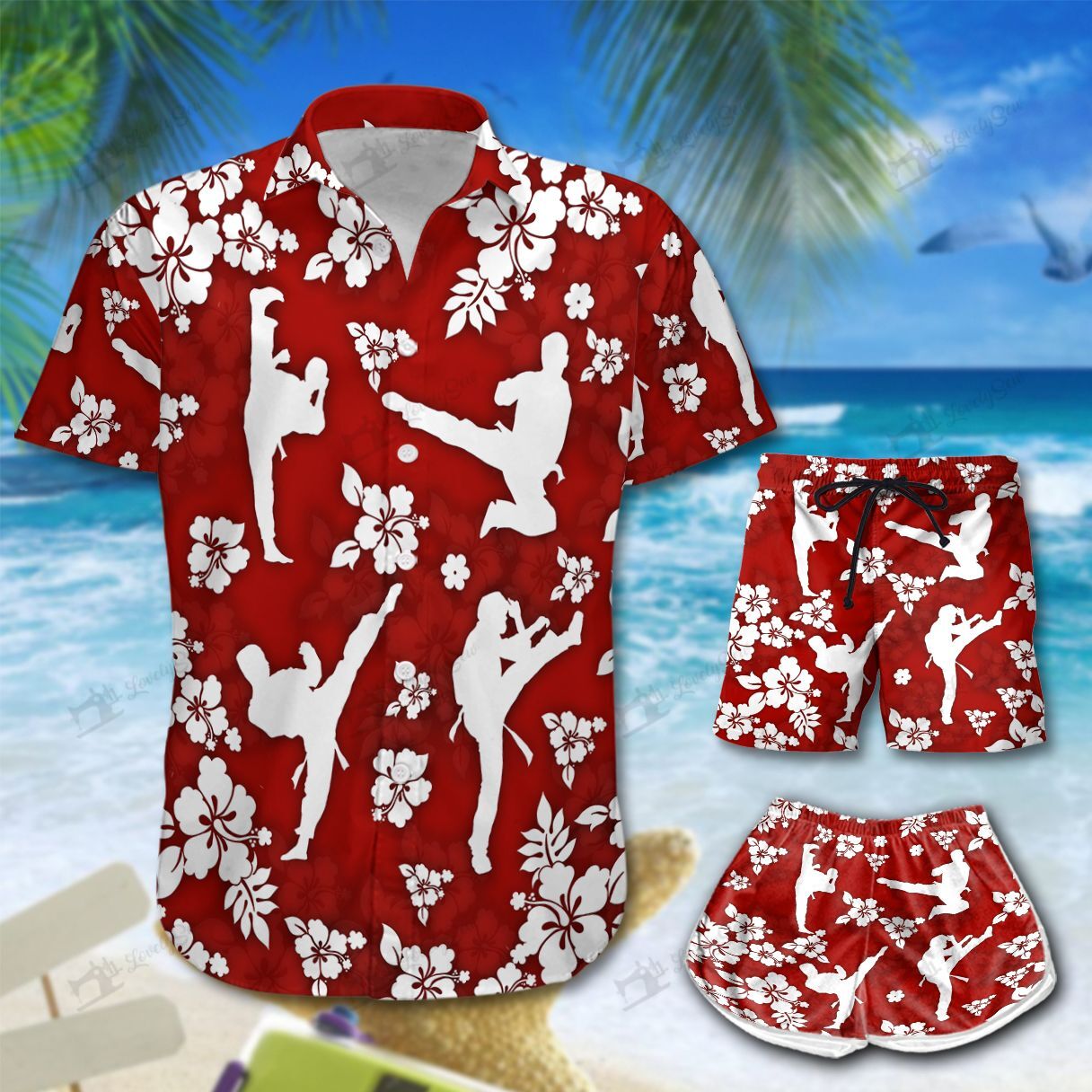 Taekwondo Hawaiian Shirt Shorts Ha96514