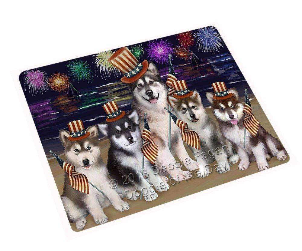 4Th Of July Firework Alaskan Malamutes Dog Blanket Blnkt49431