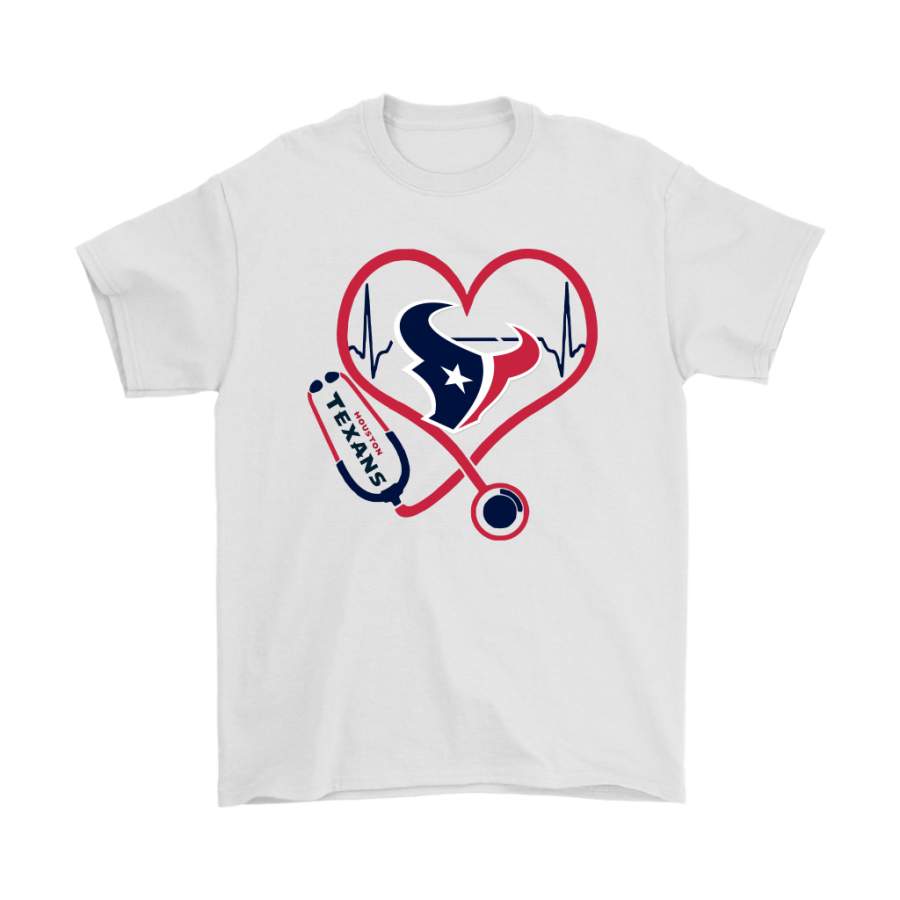 Stethoscope Heartbeat Nurse Symbol Houston Texans Shirts