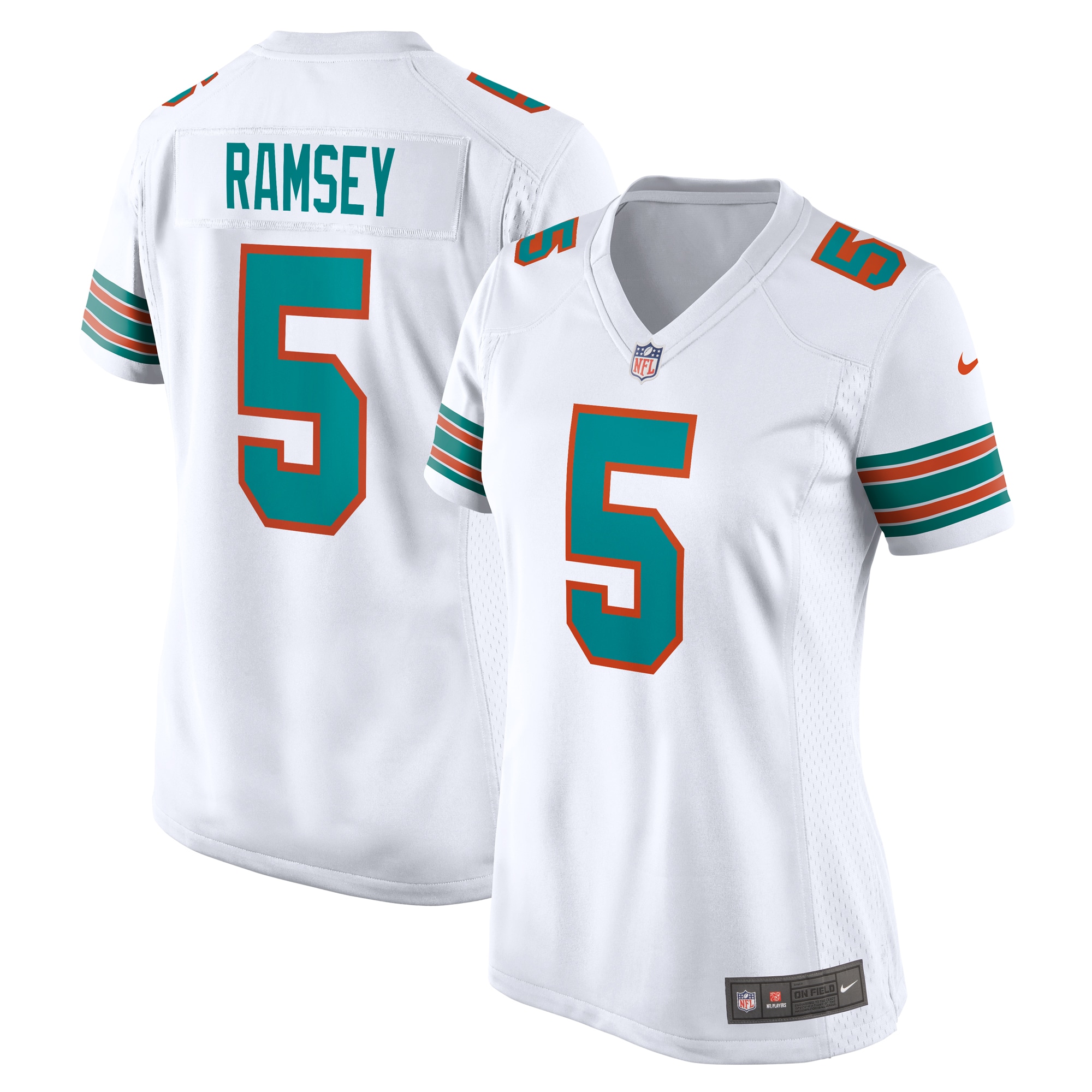 Women’s Miami Dolphins Jalen Ramsey White Alternate Game Jersey