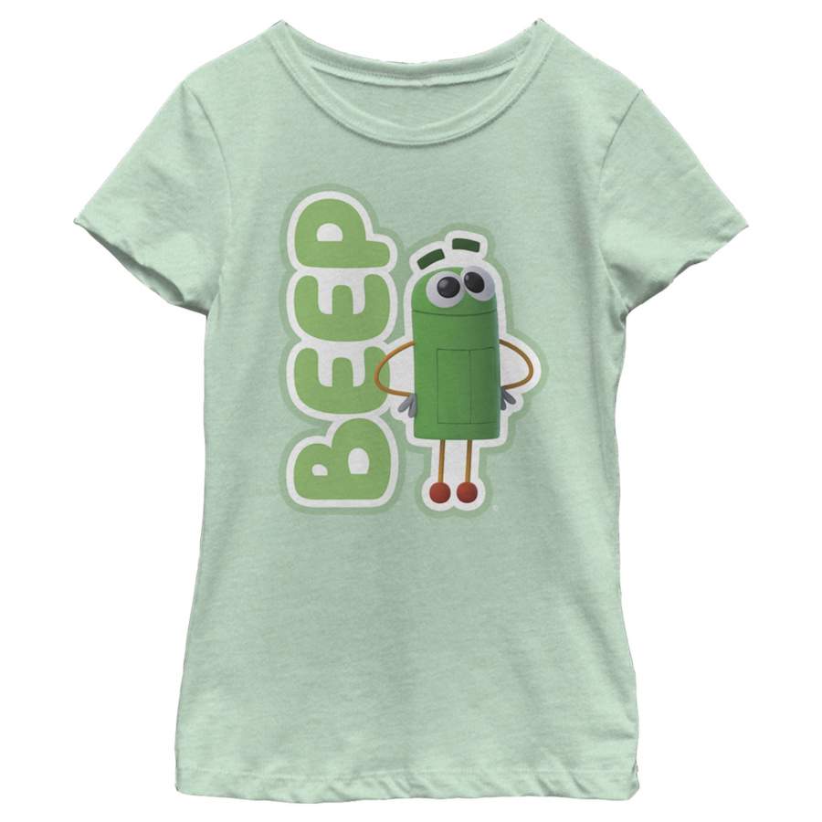 Ask the StoryBots Girl’s Beep Portrait  T Shirt