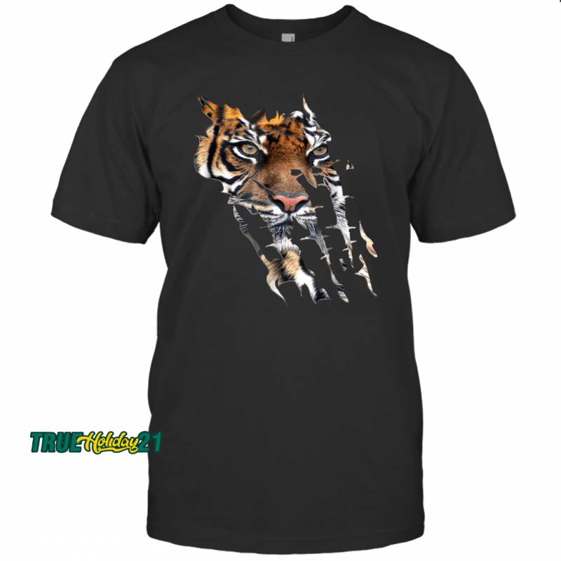 Wild Cat Tigers Skin Paw Print T-Shirt