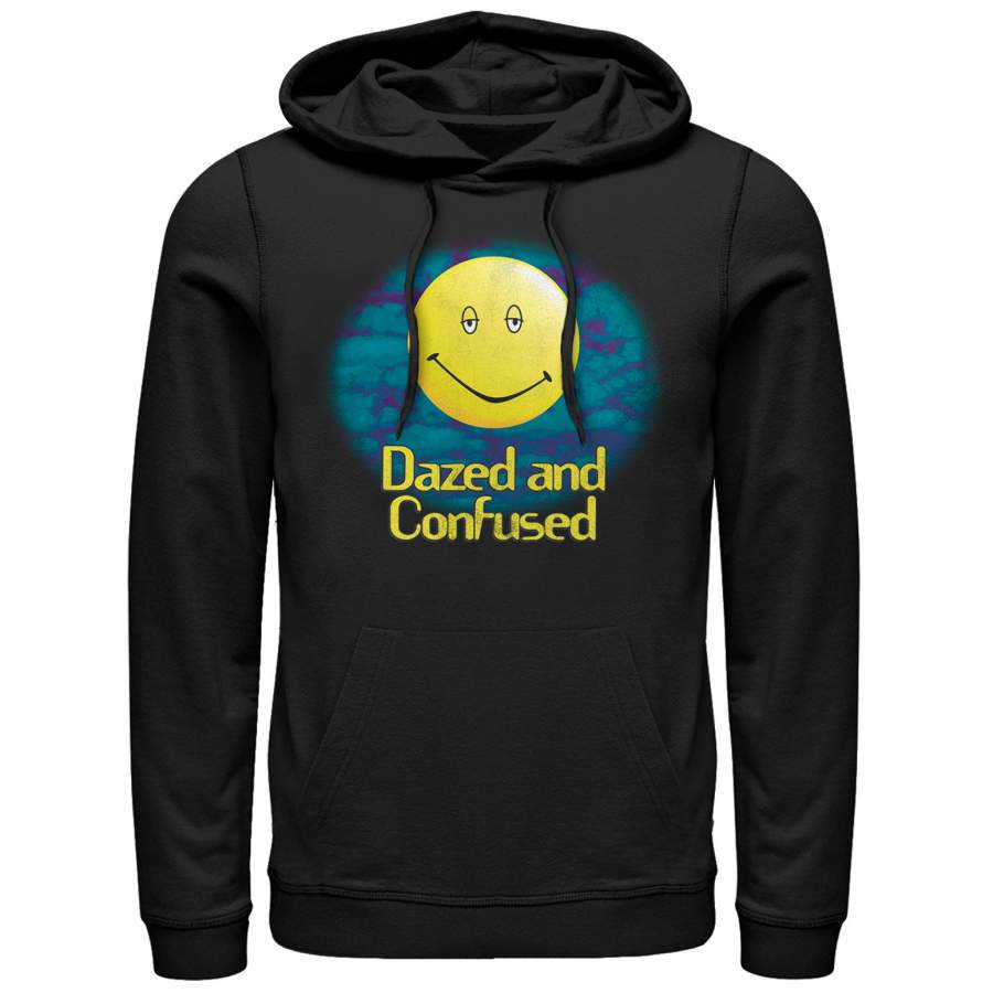 Dazed and Confused Men’s Cloudy Big Smiley Logo  Lightweight Hoodie