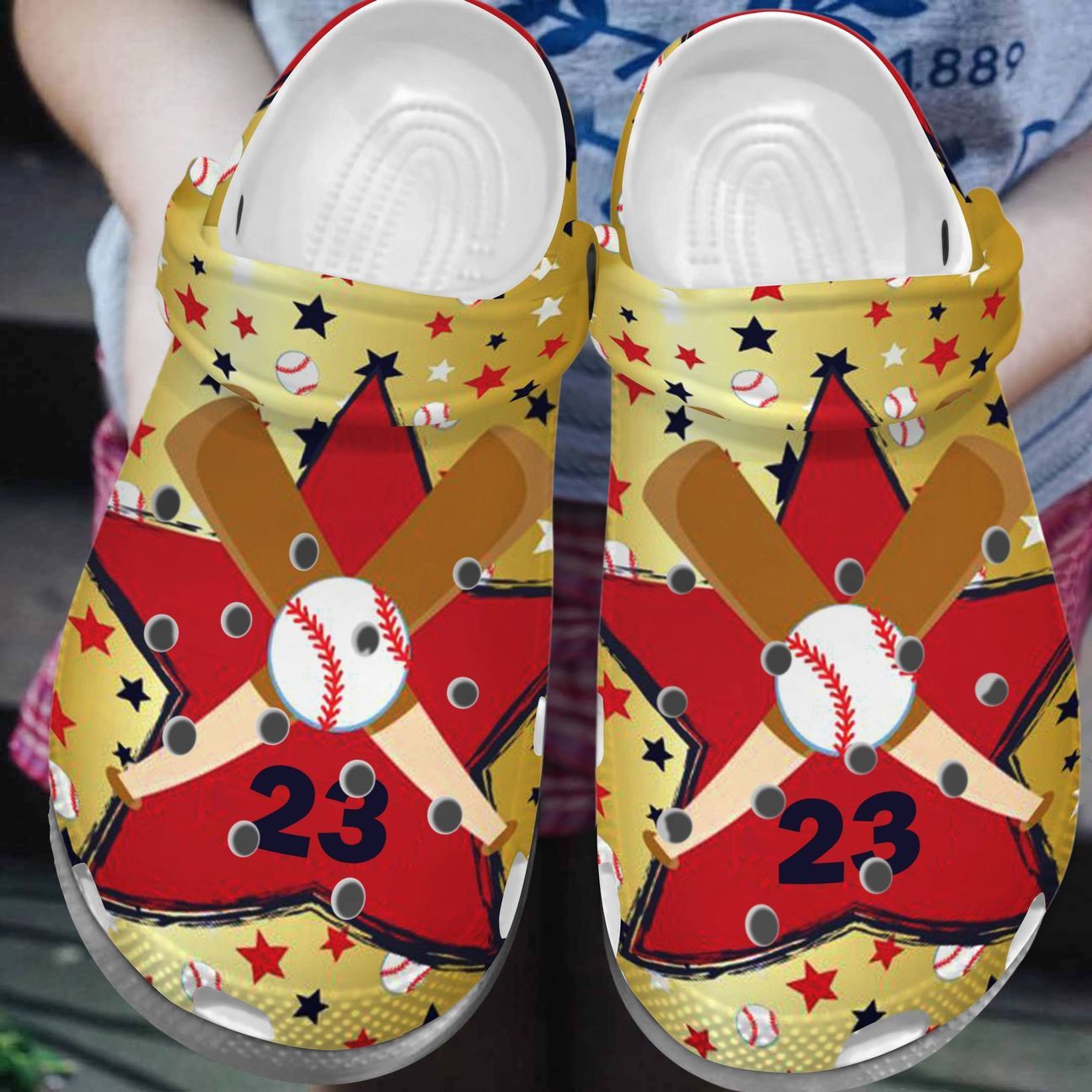 Baseball Personalized Clog, Custom Name, Text, Color, Number Fashion Style For Women, Men, Kid, Print 3D Baseball Star