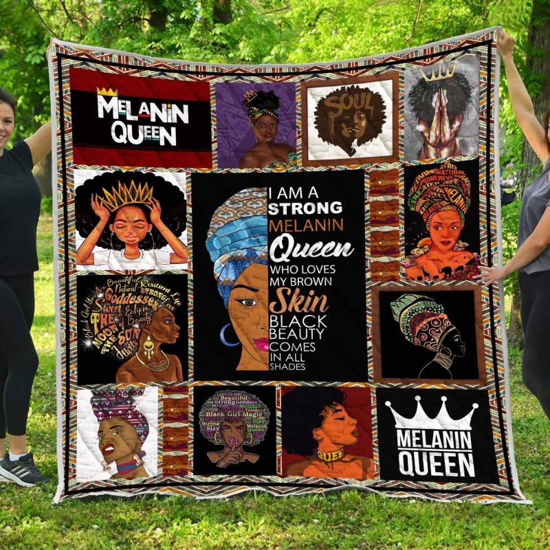 A Special gift for fans – LL – Melanin Queen Quilt Blanket