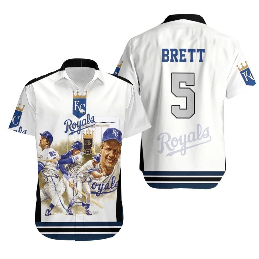 5 George Brett Kansas City Royals City Hawaiian Shirt Beach Set