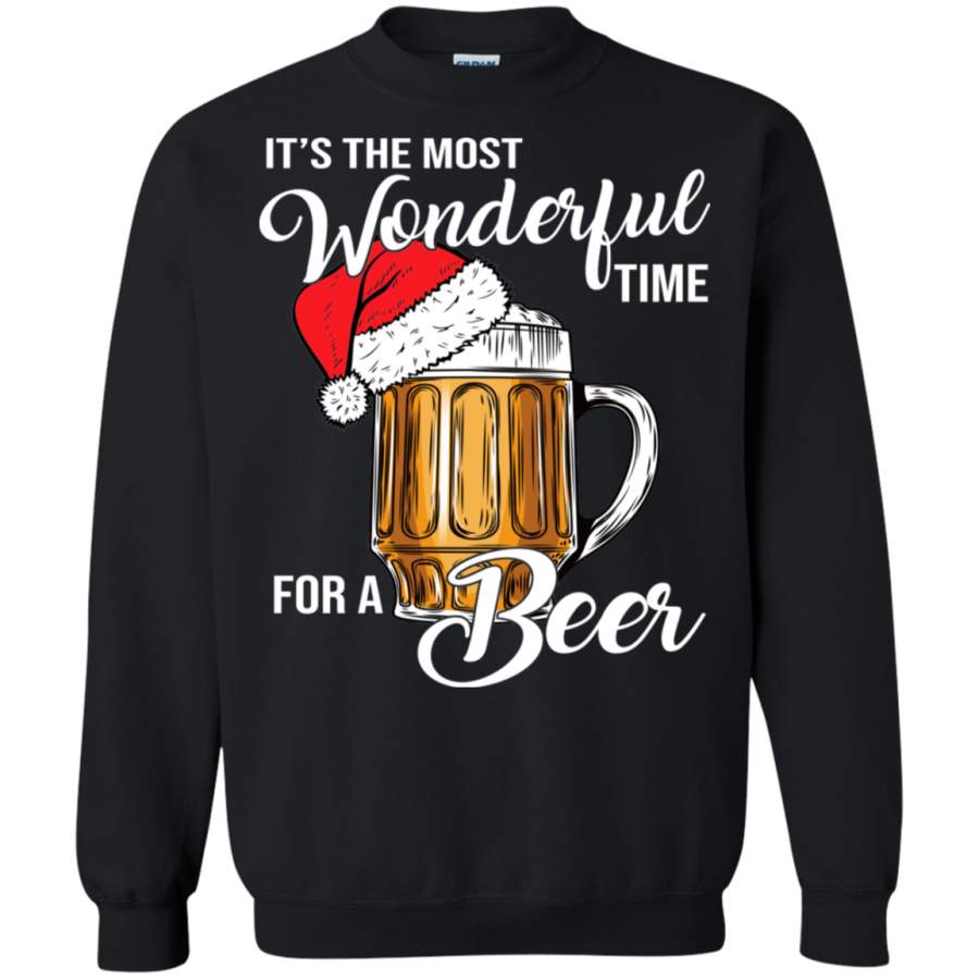 It’s The Most Wonderful Time For A Beer Funny Christmas Sweatshirt T-Shirt