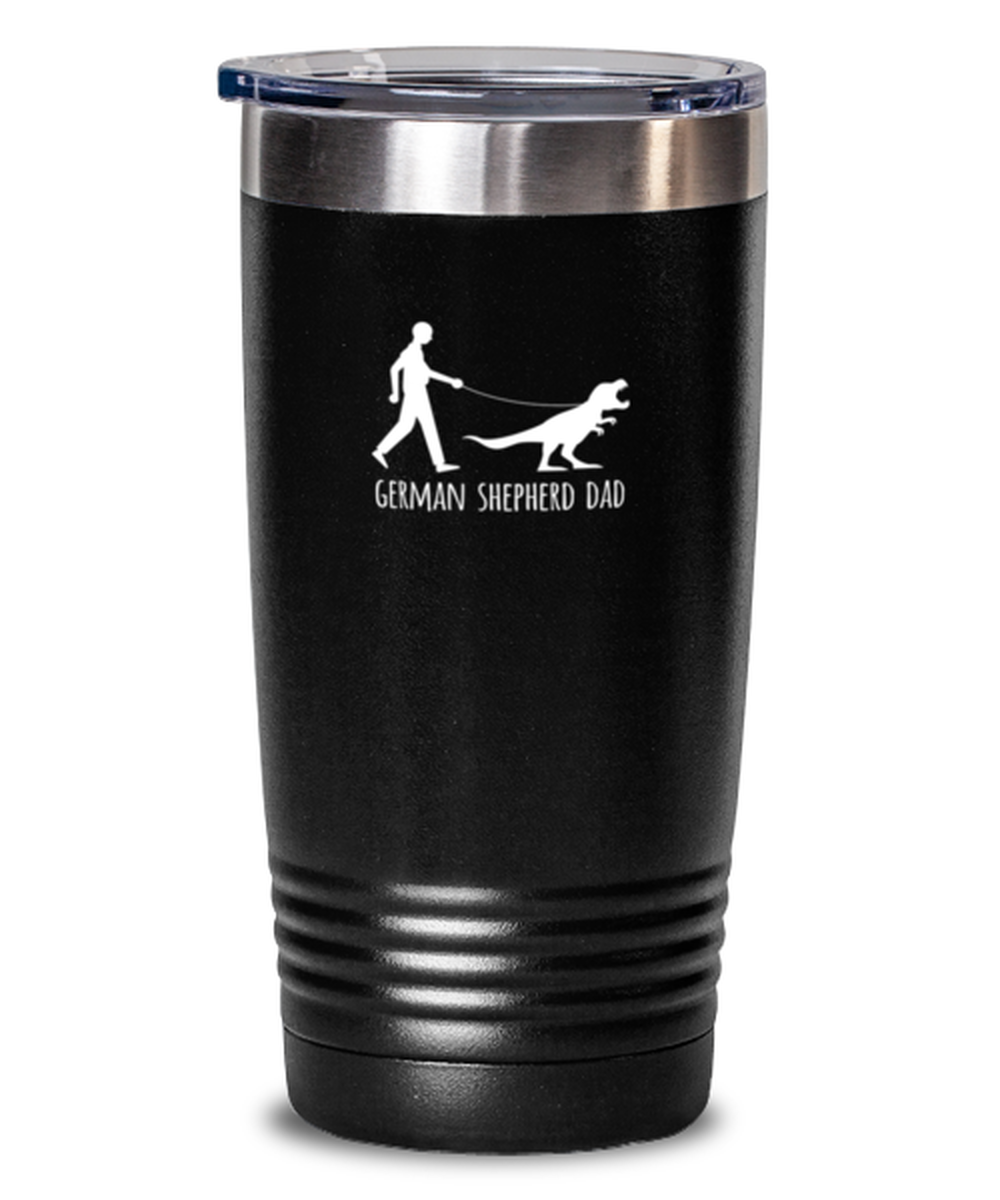 20 Oz Tumbler Stainless Steel Insulated Funny German Shepherd Dad Dog Lover