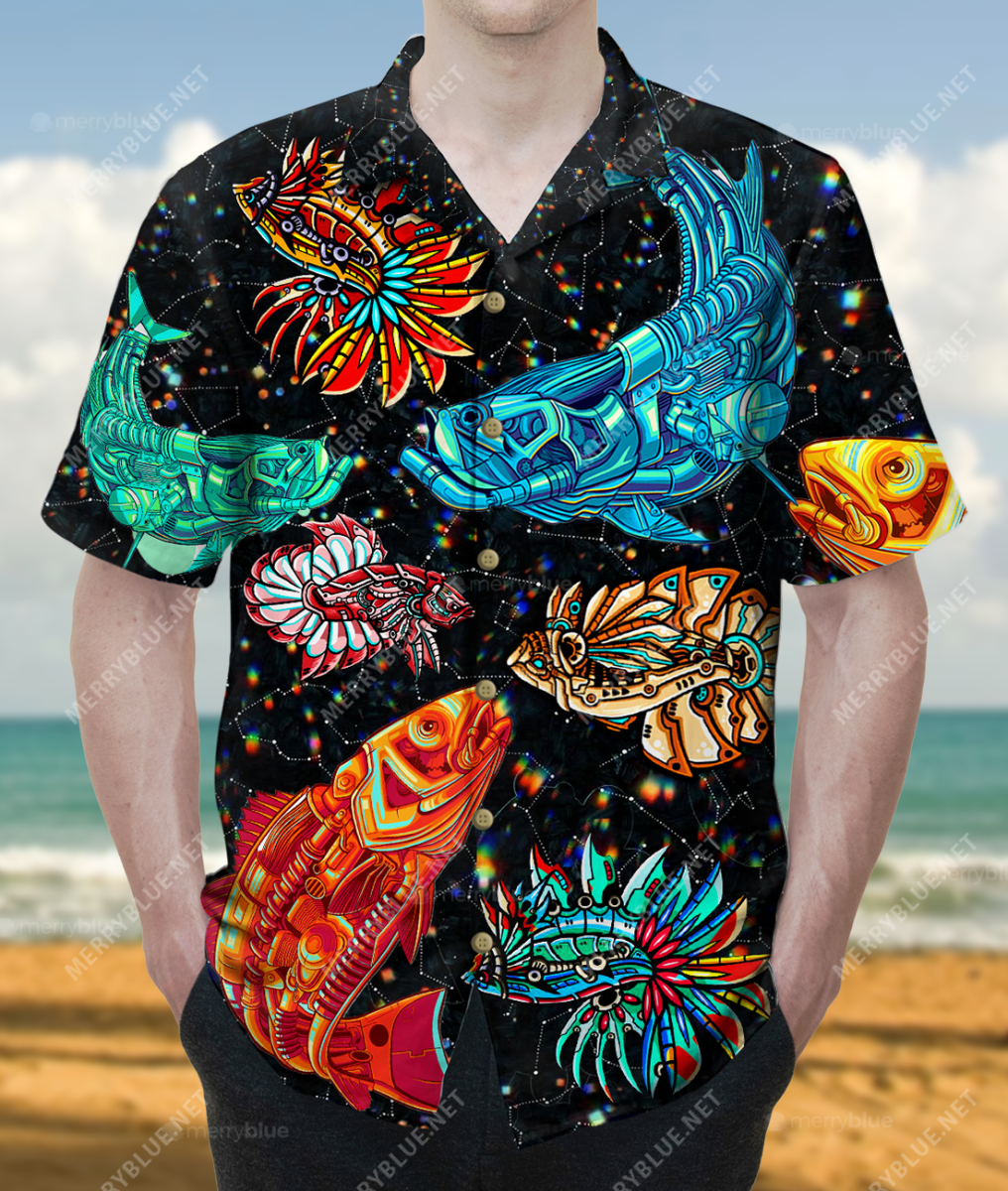 Never Forget That Only Dead Fish Swim With The Stream Unisex Hawaii Shirt Ha42506