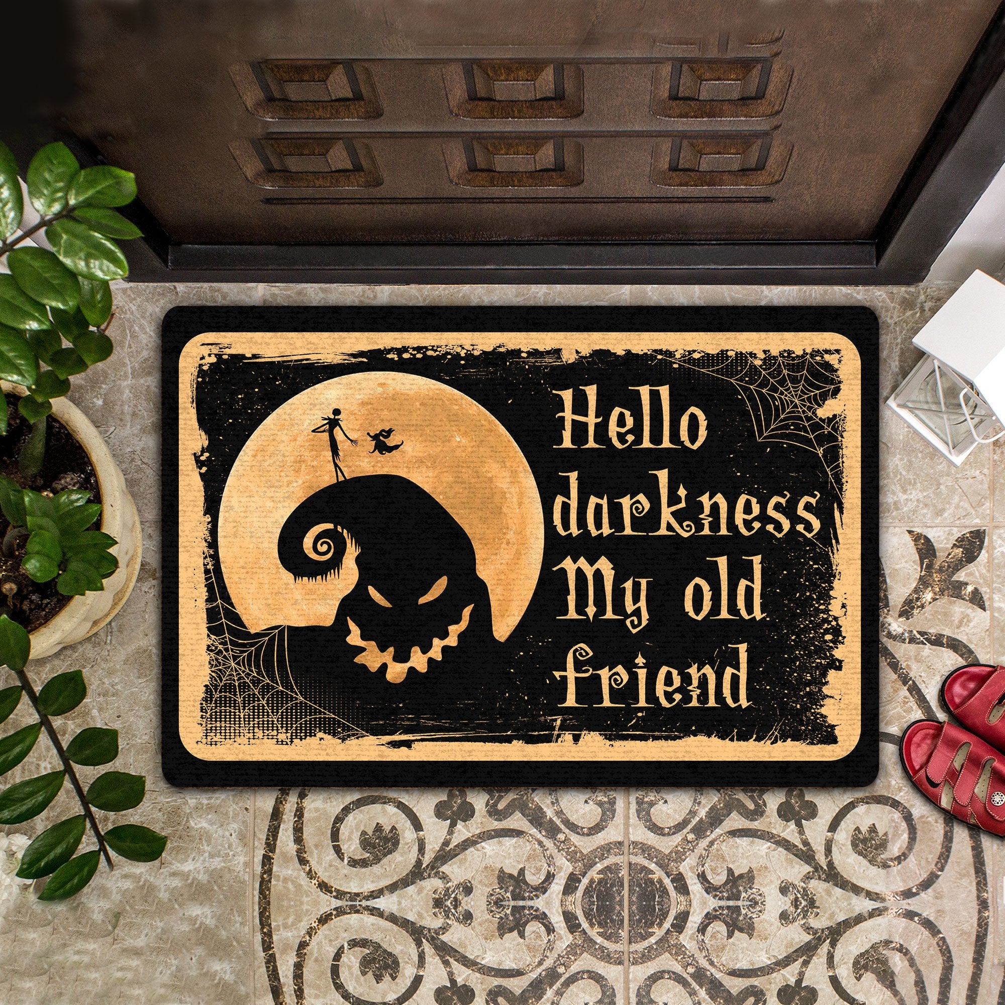 Hello Darkness My Old Friend -Halloween All Over Printing Doormat Pre2060