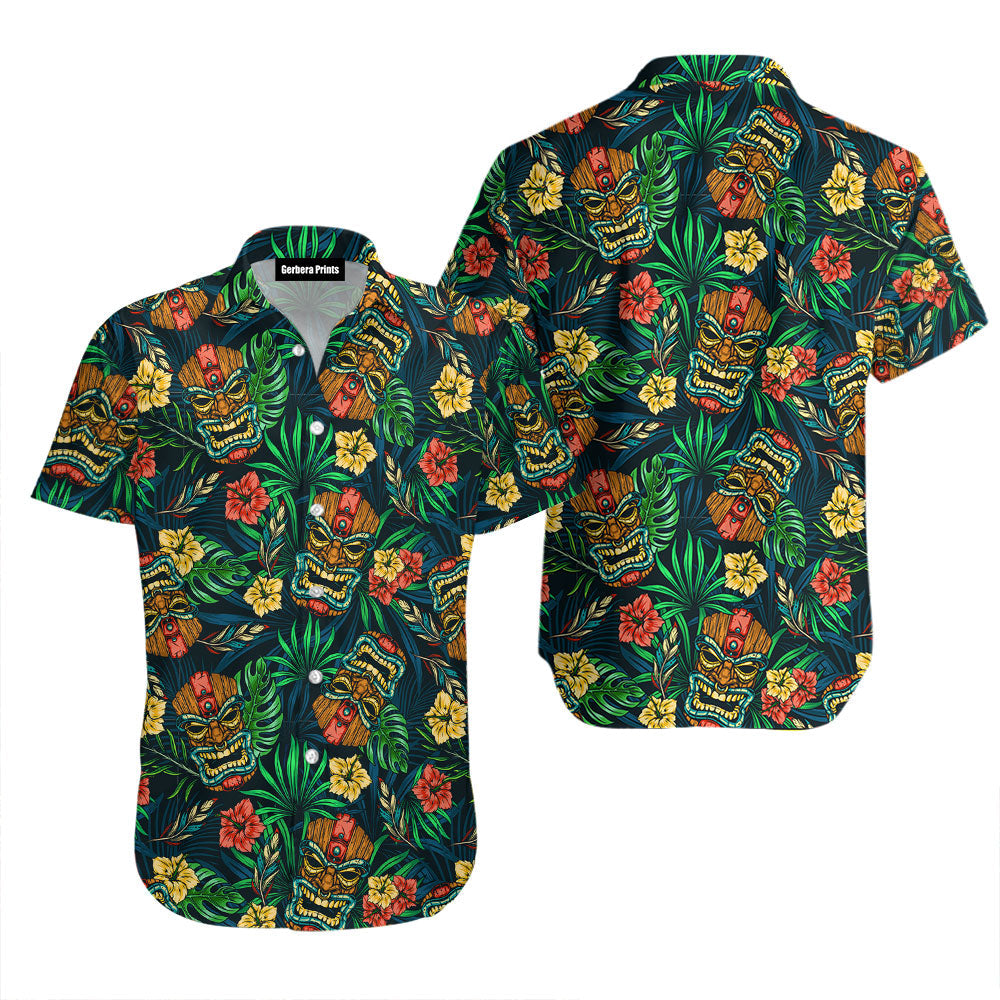 Tiki Green Tropical Aloha Hawaii Shirt For Men Women Ha37364