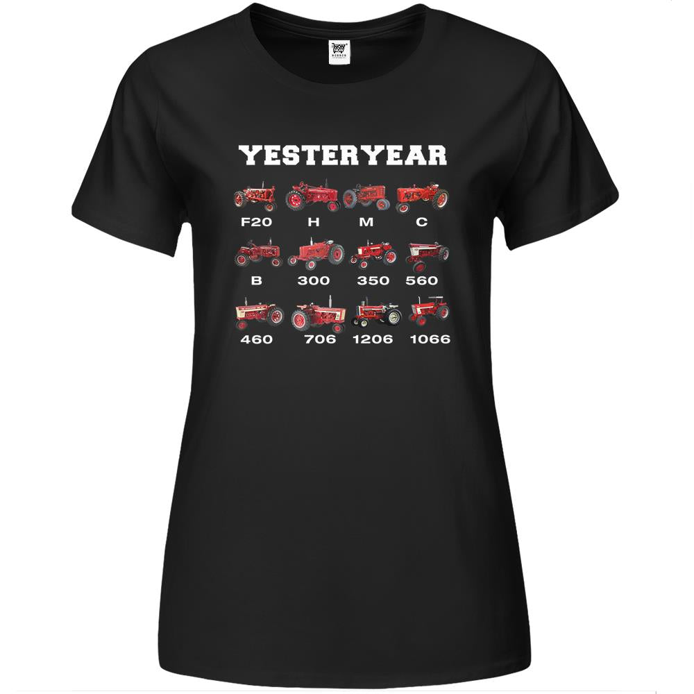 Vintage Tractor Yesteryear Farmer Gift Premium Womens Tshirts