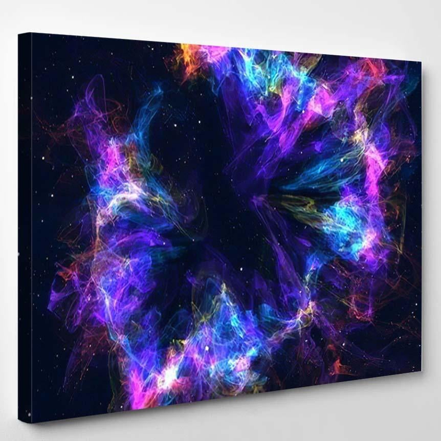 Approximation Fantastic Colorful Nebula Realistic Galaxy – Galaxy Sky And Space Canvas Print