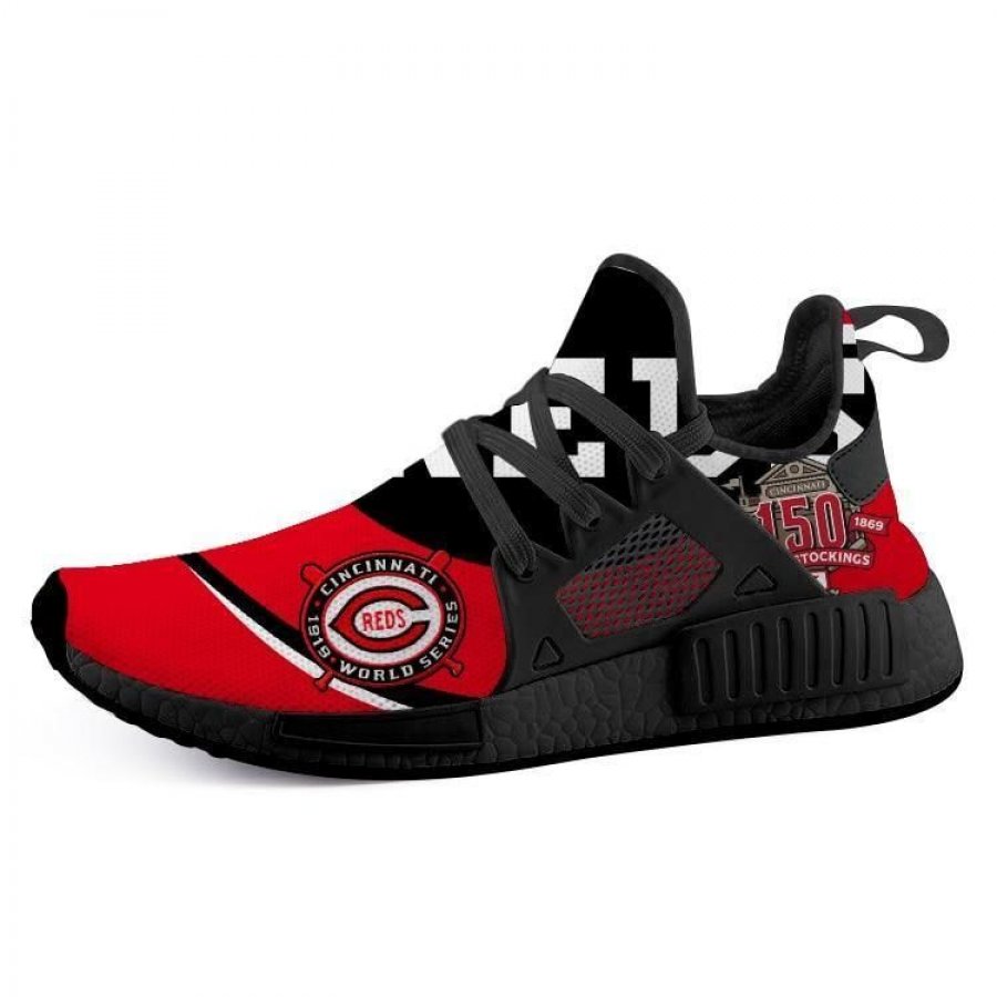 TeeDCMA Cincinnati Reds NMD XR1 Lightweight Sneakers, Cincinnati Reds Running Shoes