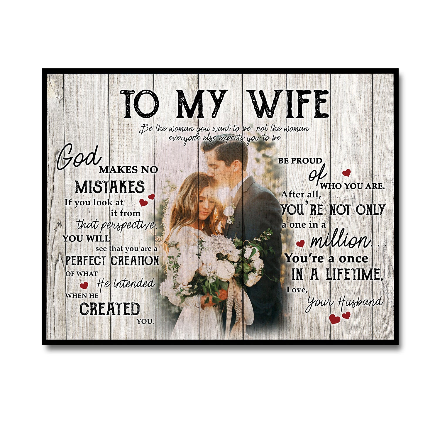 Custom happy Valentines day gifts, ideas for him, her with personalized photo for my wall art Poster boards prints – To My Wife Be You G51229 – PersonalizedWitch