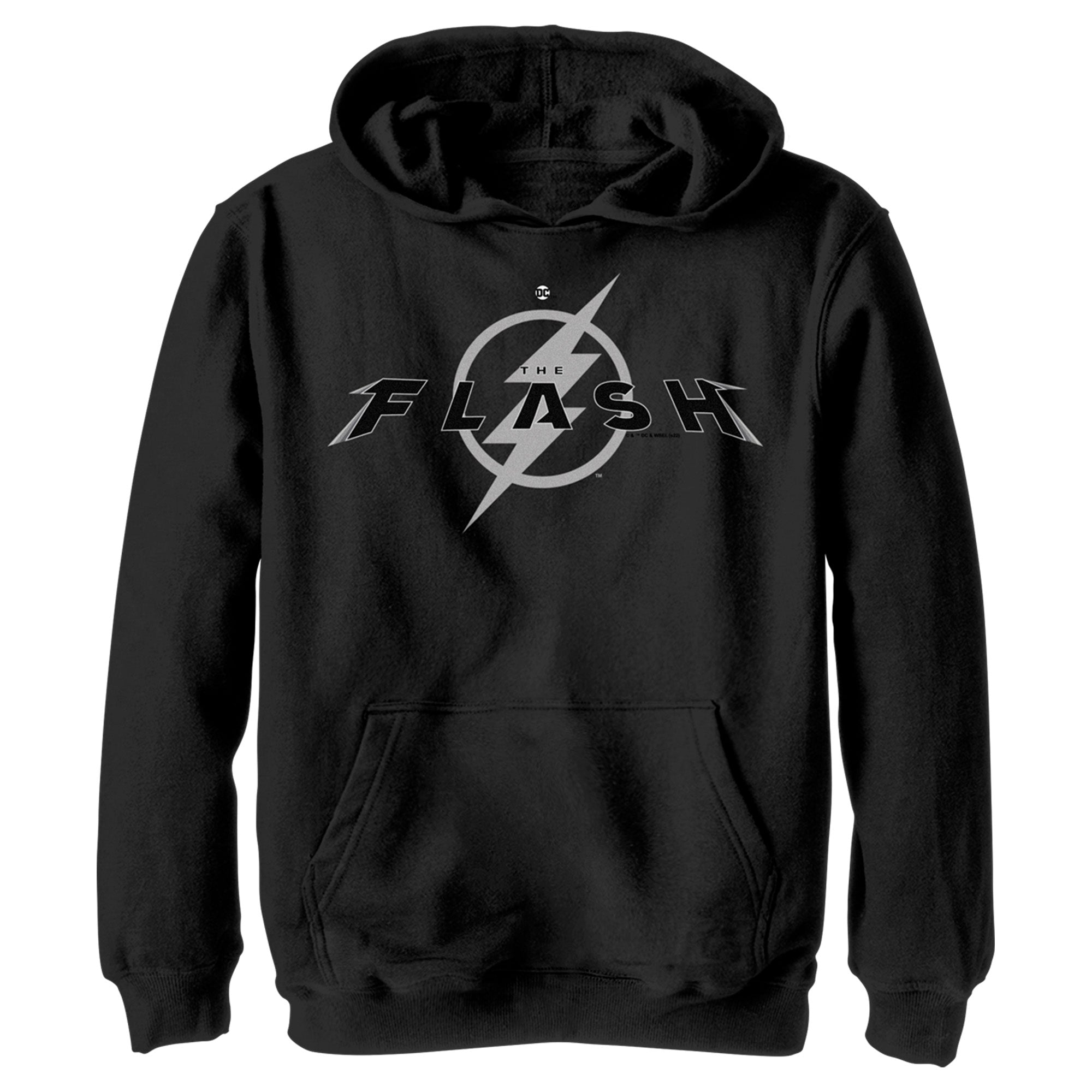 Boy’S The Flash Black Official Logo Pull Over Hoodie