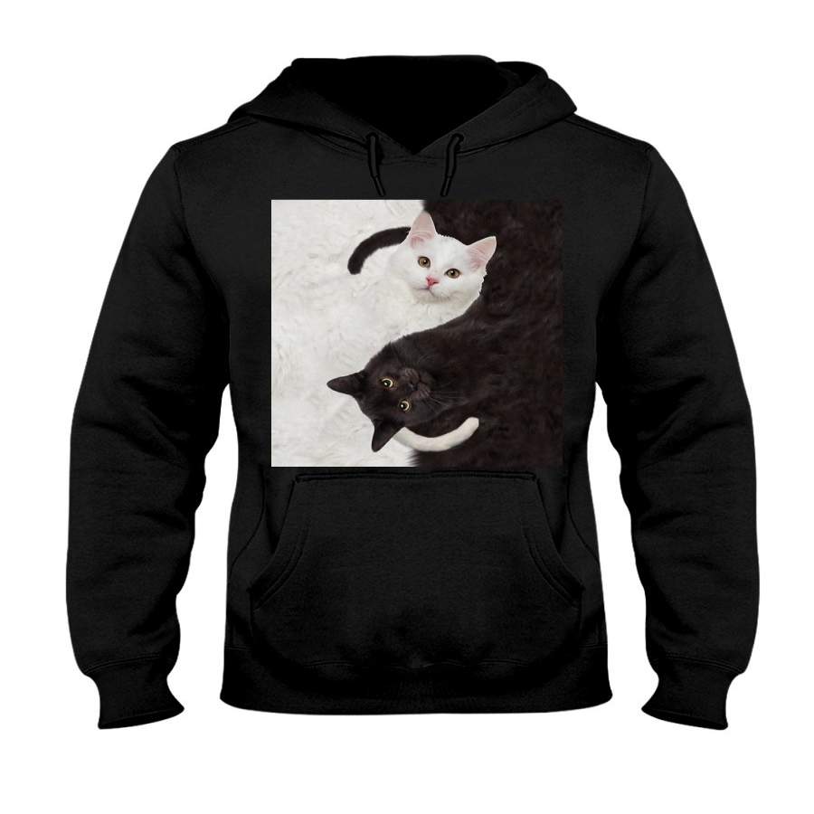 Black And White Couple Of Cats For Cat Lovers Hoodie