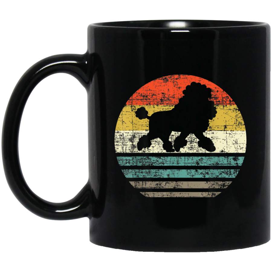 Poodle Dog  Retro Vintage 60s 70s 80s Silhouette Gifts Mug