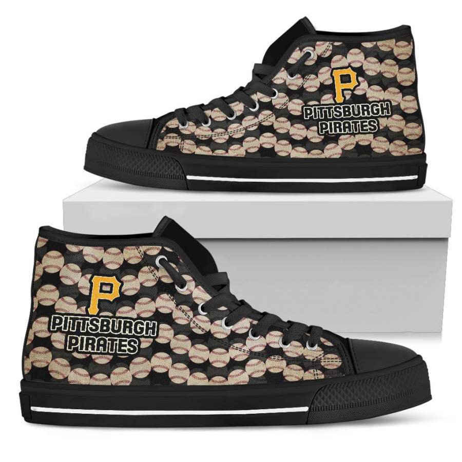 Wave Of Ball Pittsburgh Pirates High Top Shoes