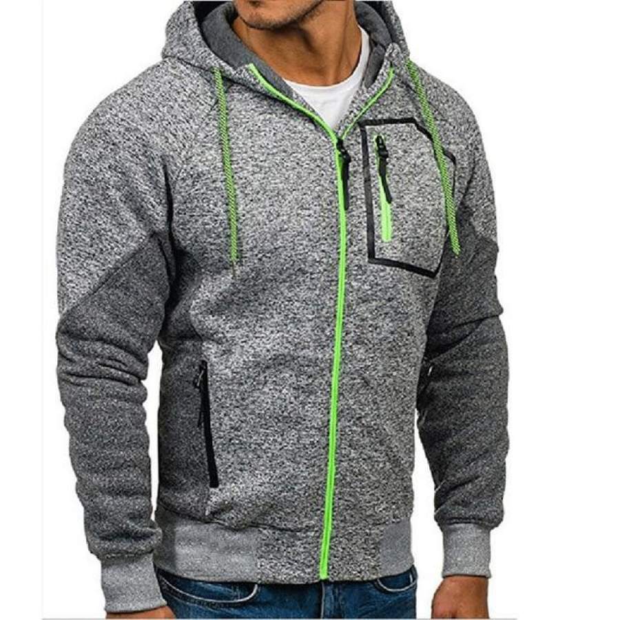 Fashion Brand Hoodies Men Casual Fleece Sportswear Man Hoody Zipper Long-sleeved Sweatshirt Men 3 Colors Slim Fitness Men Hoodie