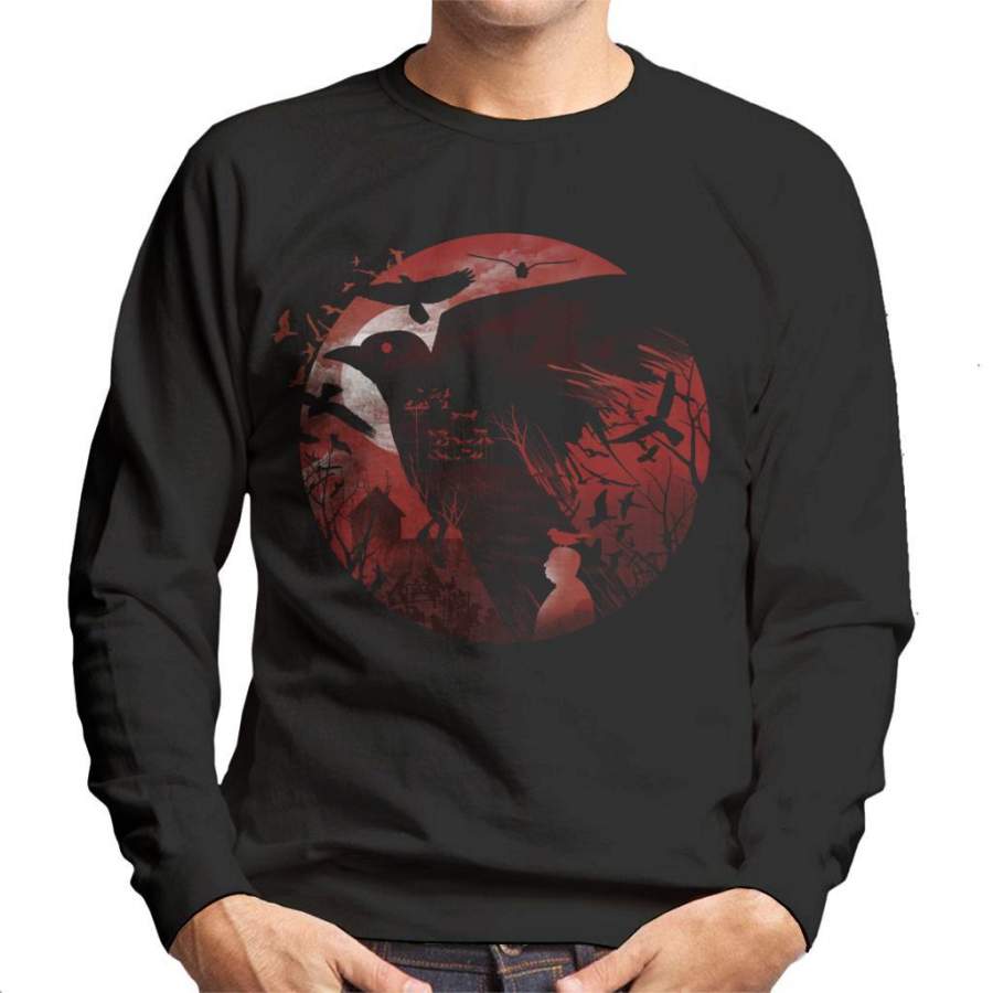 Alfred Hitchcock Silhouette The Birds Men’s Sweatshirt