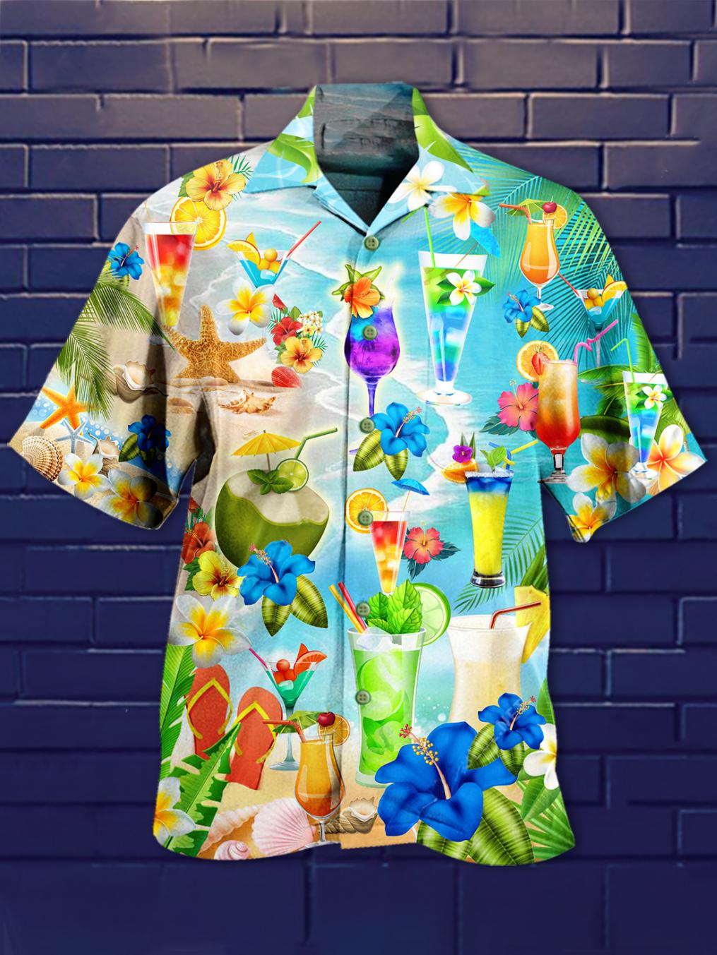 Drink Cocktails And Say Aloha Hawaii Shirt For Men Women Ha37552