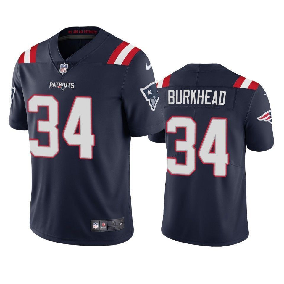 New England Patriots Rex Burkhead Navy 2021 Vapor Limited Mens 3D Jersey