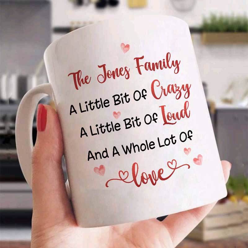 Family Whole Lot Of Love Personalized Name Mug