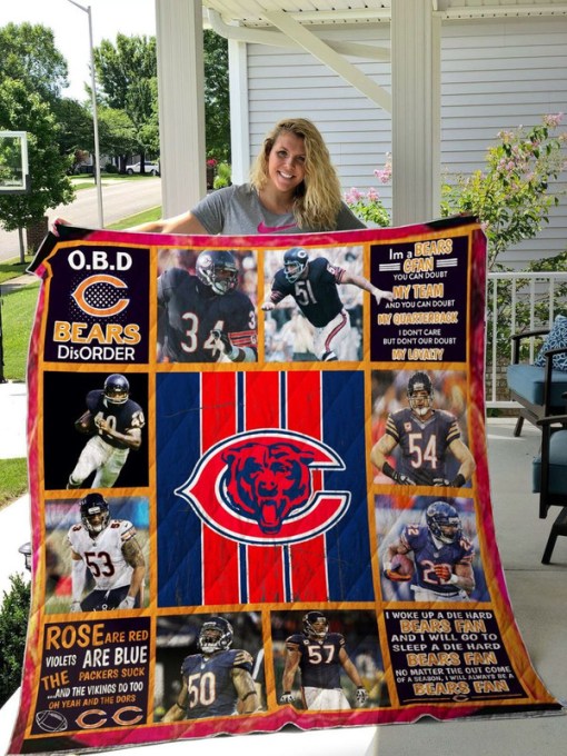 Chicago Bears 3 D Printing Quilt V10 Gift For Fan Football Lovers