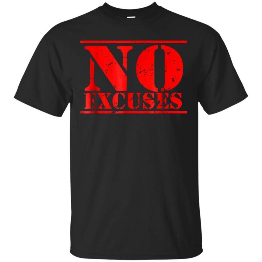 AGR No Excuses Elite Athlete Trainer Fitness Gym Workout Tshirt Jaq T-shirt