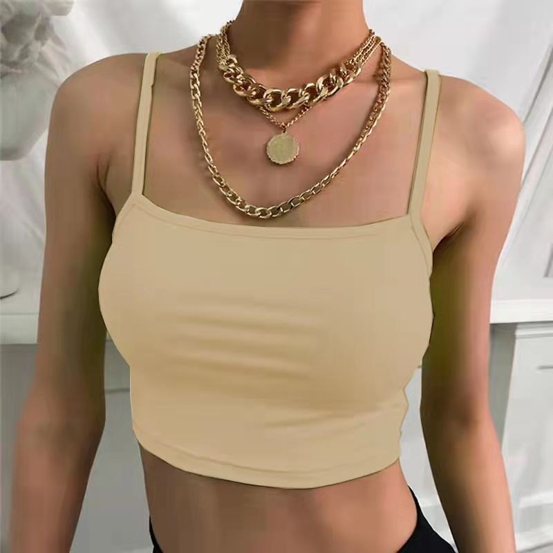 Y2K Camisole Women Streetwear Slim Sexy Summer Tops Strap Cropped Solid Tops Haut Femme Camis Tank Tops 12Colors S-2XL alx